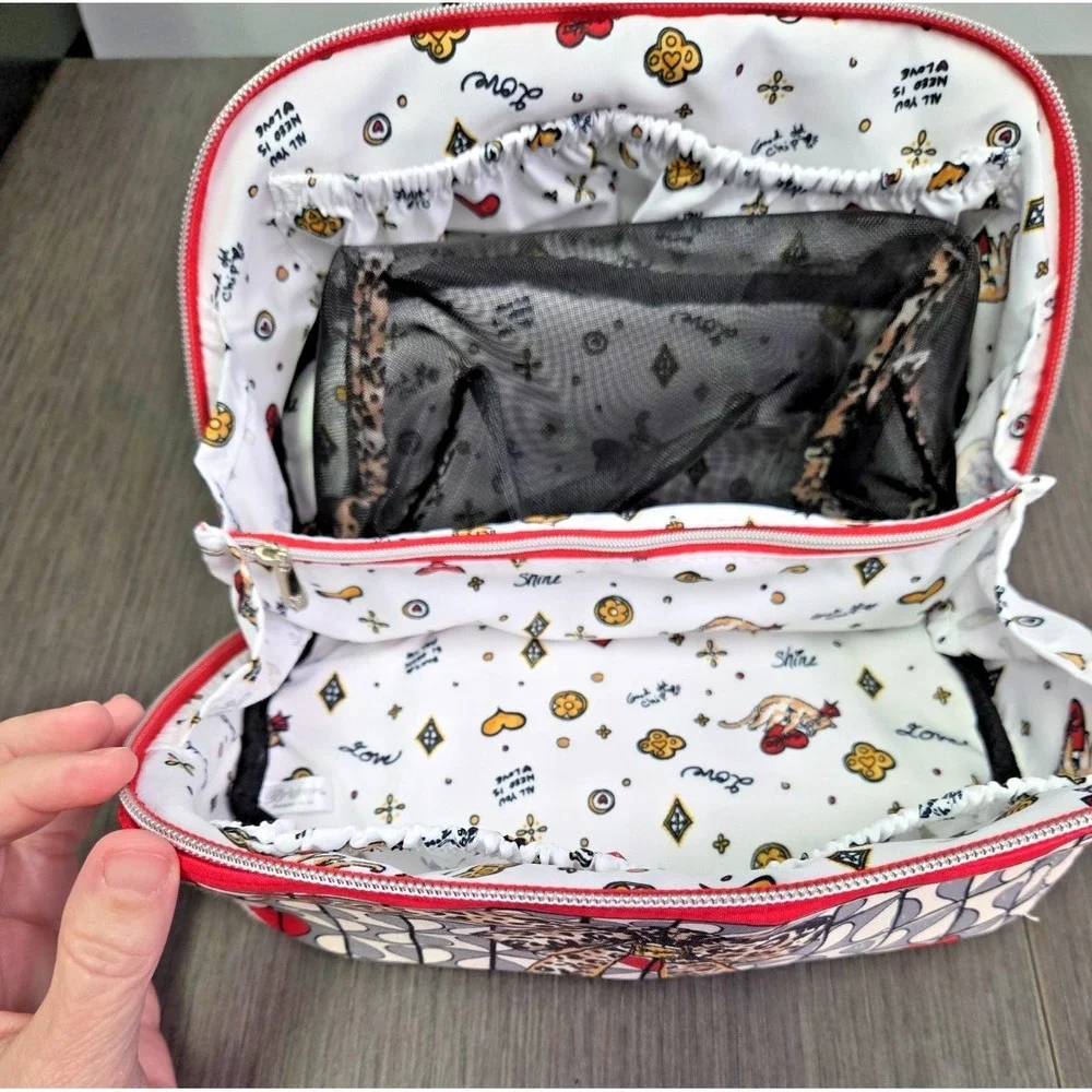 NWT Brighton Wild Love Cosmetic Bag Travel Bag Hearts Leopard w/ bonus pouch $78